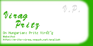 virag pritz business card